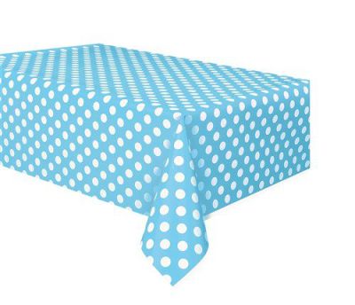 Tablecloth dots powder blue (137x274cm)