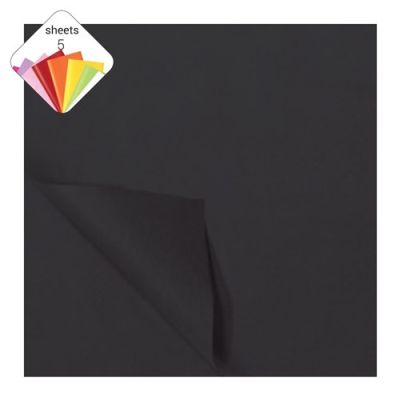 Tissue paper black (50x70cm, 5 sheets)