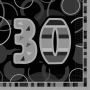 Serviettes glitz black ’30’ (33cm, 16pcs) Serviettes glitz black ’30’ (33cm, 16pcs)