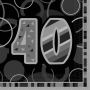 Serviettes glitz black ’40’ (33cm, 16pcs) Serviettes glitz black ’40’ (33cm, 16pcs)