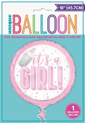 Ballon en aluminium ’It’s a girl!’ (Ø45cm)