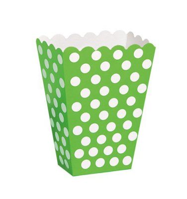 Boîte carton dots lime green (14x9x6cm, 8pcs)