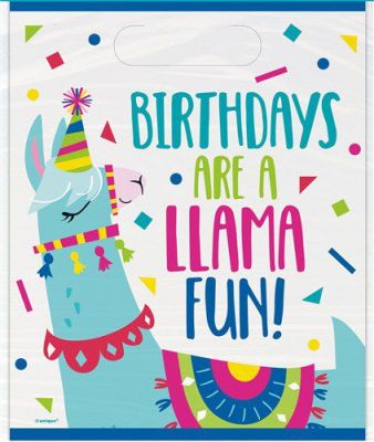 Sacs de fête llama birthday (8pcs)