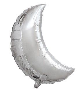 Ballon aluminium lune argent (Ø45cm)