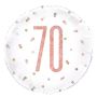 Ballon en aluminium glitz rose gold ’70’ (Ø45cm) Ballon en aluminium glitz rose gold ’70’ (Ø45cm)