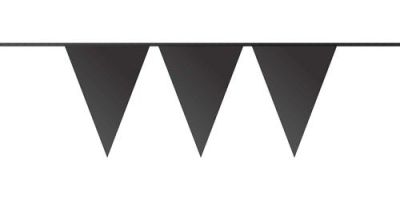 Wimpelkette PE schwarz (10m)