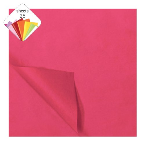 Zijdevloei papier cherry (50x70cm,25 vel)