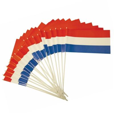 Zwaaivlag rood, wit, blauw (20x30cm)